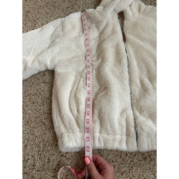 Thread & Supply Faux Fur Jacket with Pockets Cream White Women's Size S - Picture 10 of 10